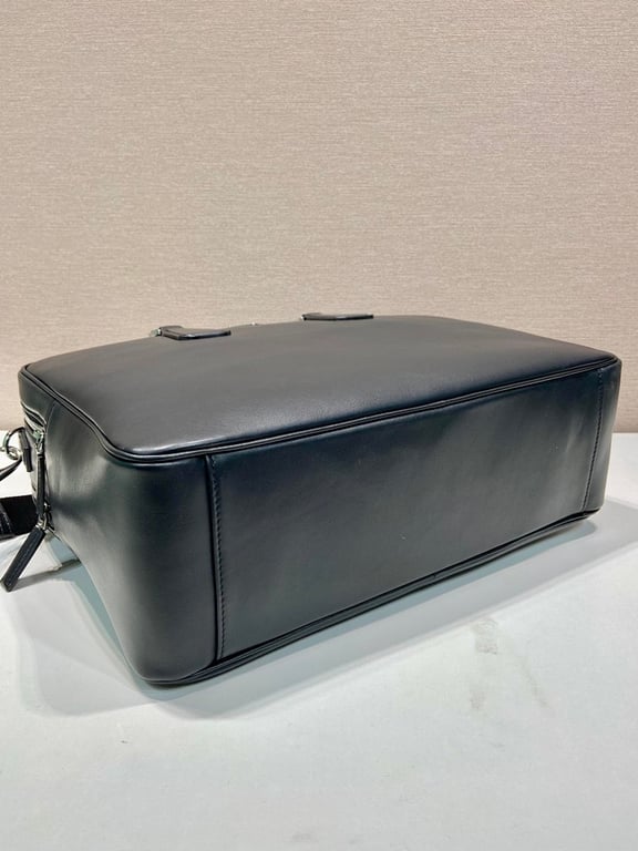 Prada 2VE025 Leather Briefcase Black - 4