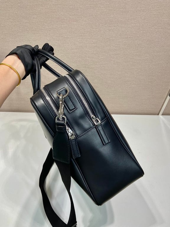 Prada 2VE025 Leather Briefcase Black - 5