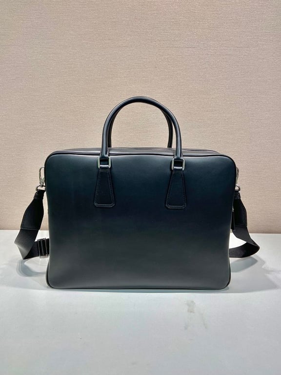 Prada 2VE025 Leather Briefcase Black - 6