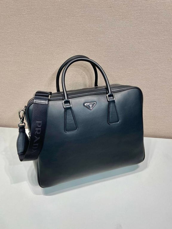 Prada 2VE025 Leather Briefcase Black - 7