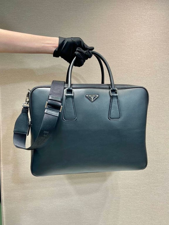 Prada 2VE025 Leather Briefcase Black - 9