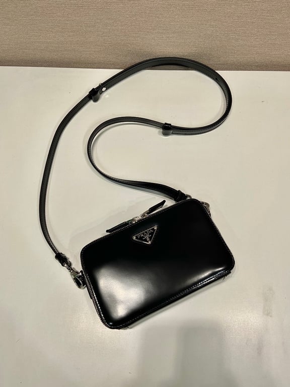 Prada Brique 2VH173 Crossbody Bag Black - 7