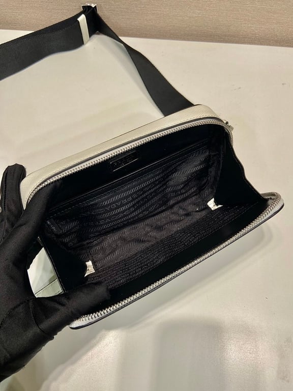 Prada Brique Saffiano Leather Bag White - 3