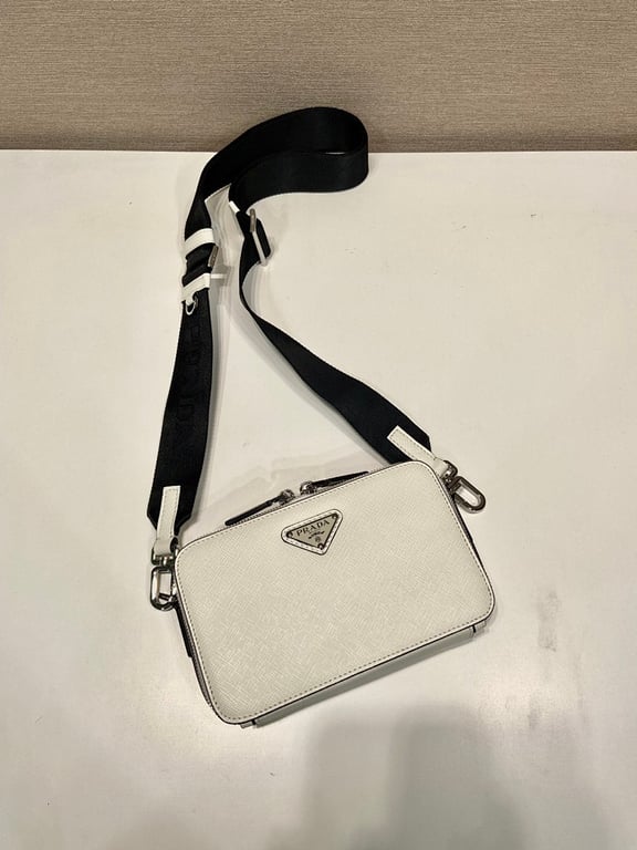 Prada Brique Saffiano Leather Bag White - 7