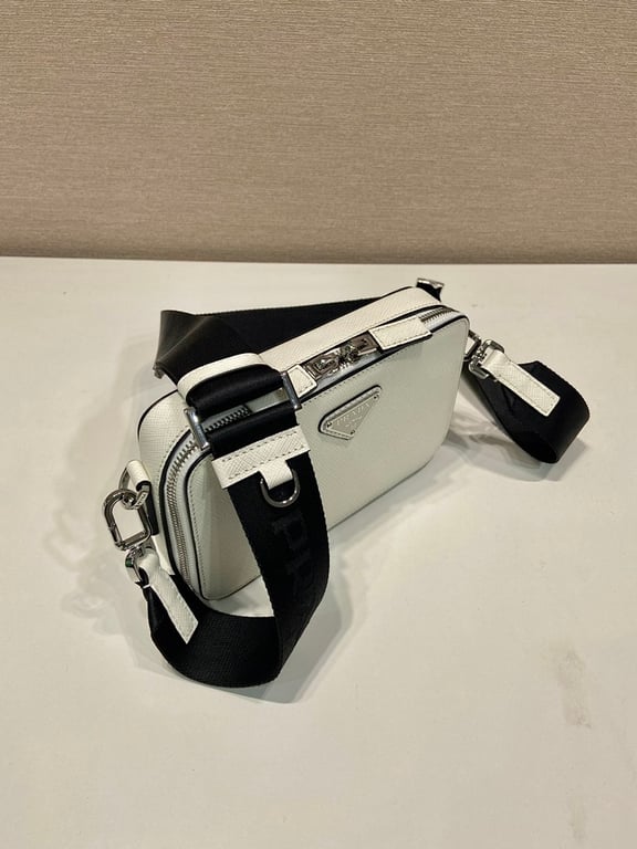 Prada Brique Saffiano Leather Bag White - 8