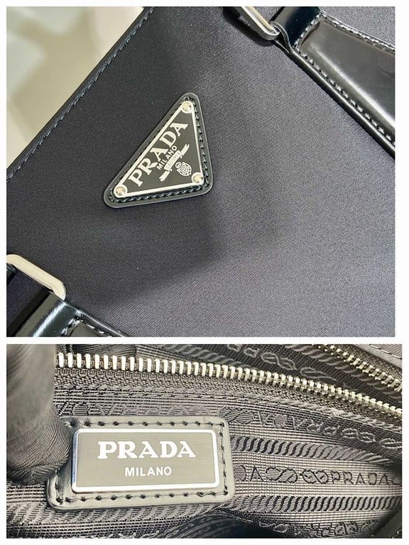 Prada Re-Nylon and Leather Tote Bag 2VG115 - 2