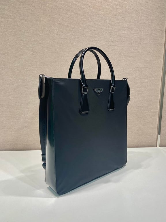 Prada Re-Nylon and Leather Tote Bag 2VG115 - 8