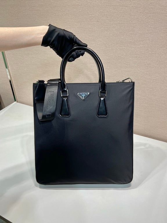 Prada Re-Nylon and Leather Tote Bag 2VG115 - 9