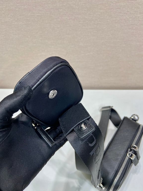 Prada 2VH070 Saffiano & Nylon Crossbody Bag - 4