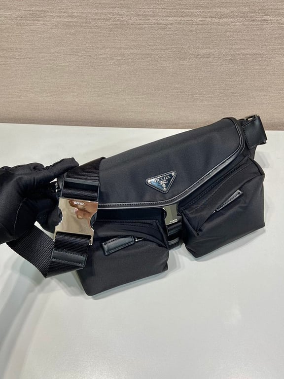 Prada 2VH176 Re-Nylon Belt Bag Black - 9