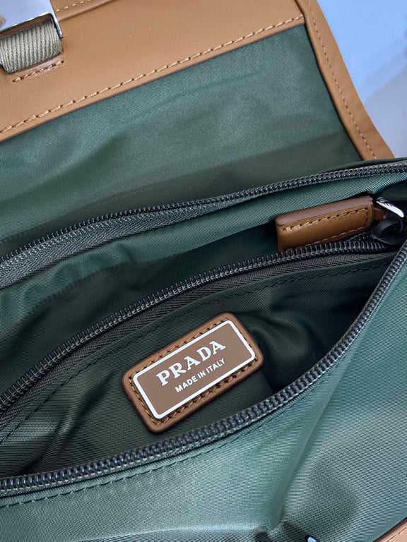 Prada 2VH176 Nylon and Leather Belt Bag Green - 2