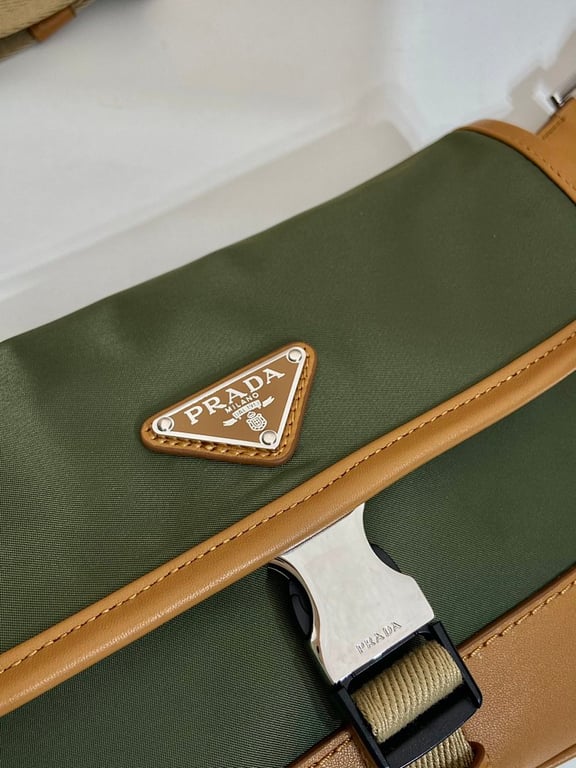 Prada 2VH176 Nylon and Leather Belt Bag Green - 3