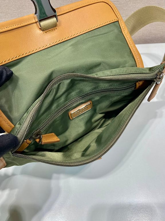 Prada 2VH176 Nylon and Leather Belt Bag Green - 4