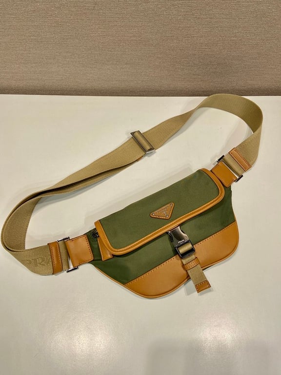 Prada 2VH176 Nylon and Leather Belt Bag Green - 9