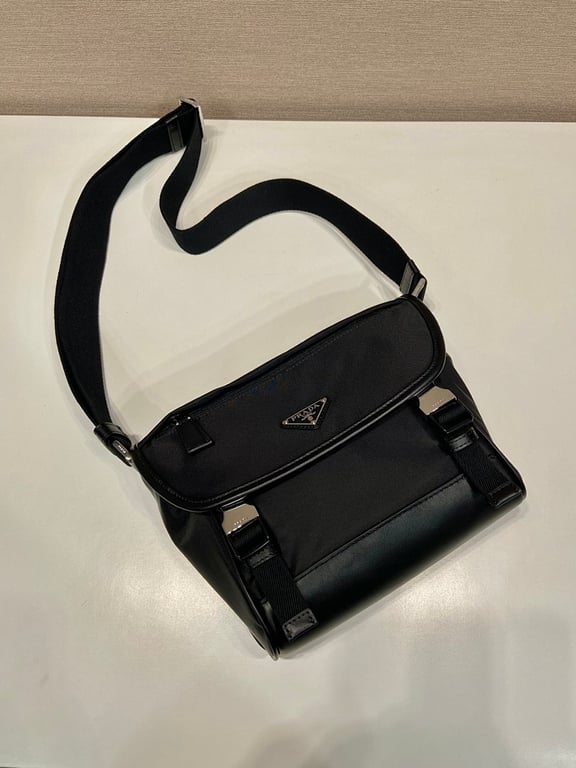 Prada 2VD066 Re-Nylon and Leather Messenger Bag - 8