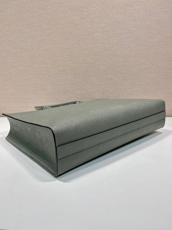 Prada 2VG101 Saffiano Leather Briefcase Sage Grey - 5
