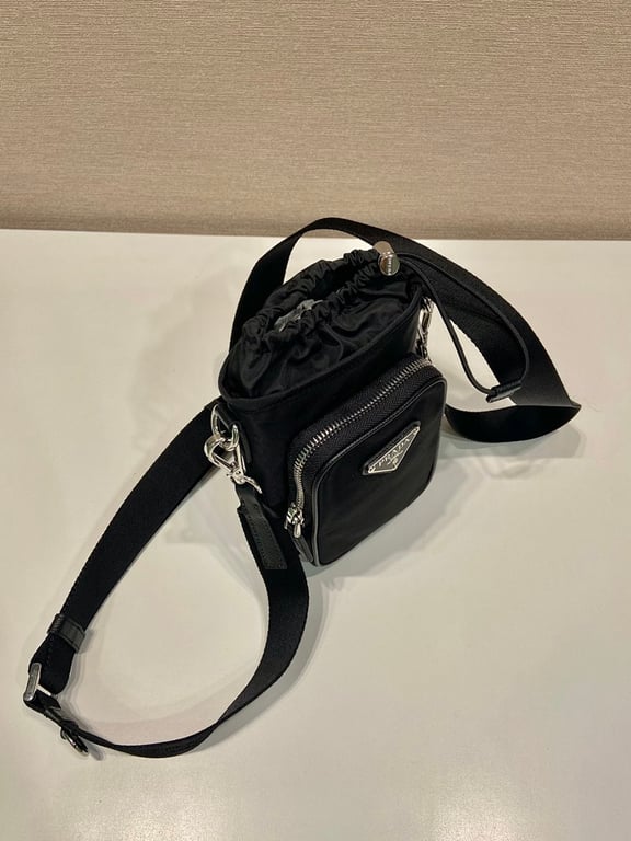 Prada Re-Nylon Smartphone Case Bag 2ZH155 Black - 8
