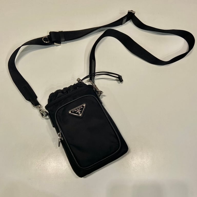 Prada Re-Nylon Smartphone Case Bag 2ZH155 Black - 9