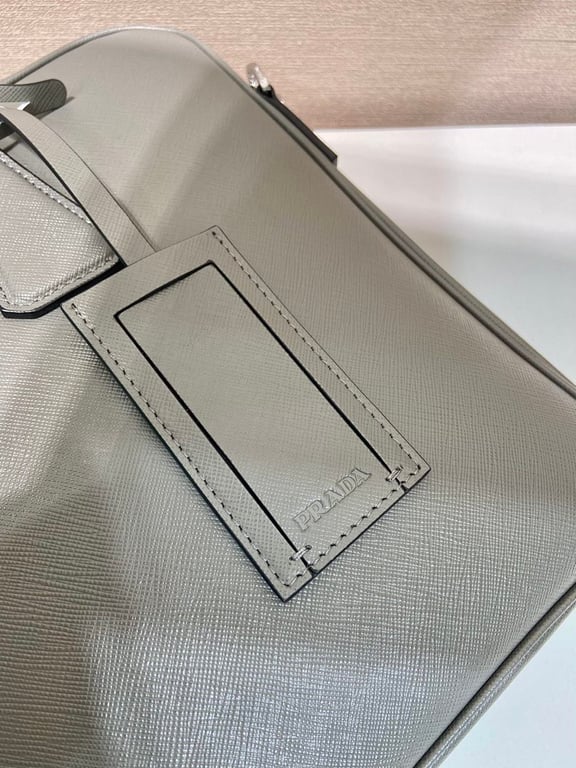 Prada 2VE011 Saffiano Leather Briefcase Grey - 3