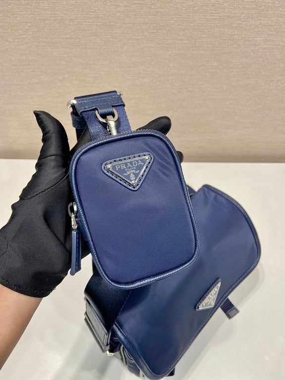 Prada 2VD034 Re-Nylon Messenger Bag Navy - 5