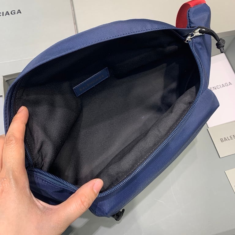 Balenciaga Wheel Belt Bag Navy Red - 3