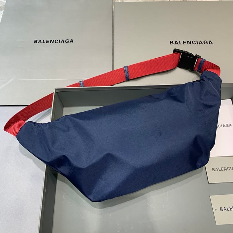 Balenciaga Wheel Belt Bag Navy Red - 8