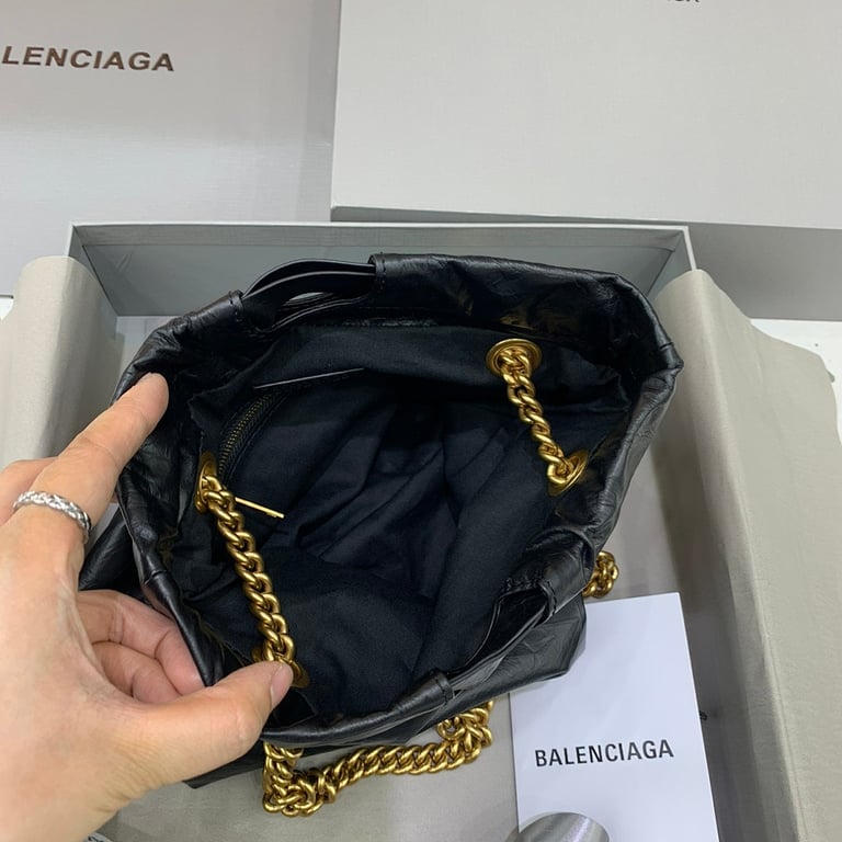 Balenciaga Trash Bag Small Black Gold - 3
