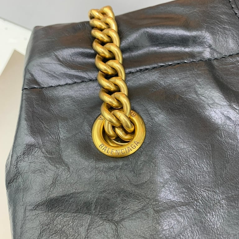 Balenciaga Trash Bag Small Black Gold - 4
