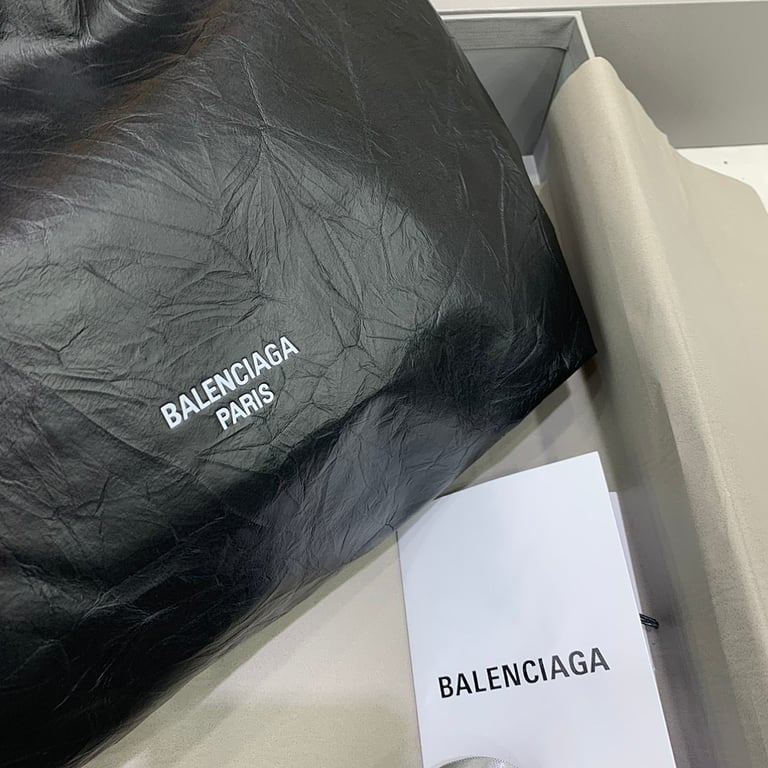 Balenciaga Trash Bag Small Black Gold - 5