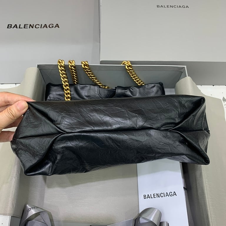 Balenciaga Trash Bag Small Black Gold - 6
