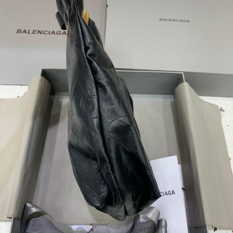 Balenciaga Trash Bag Small Black Gold - 7