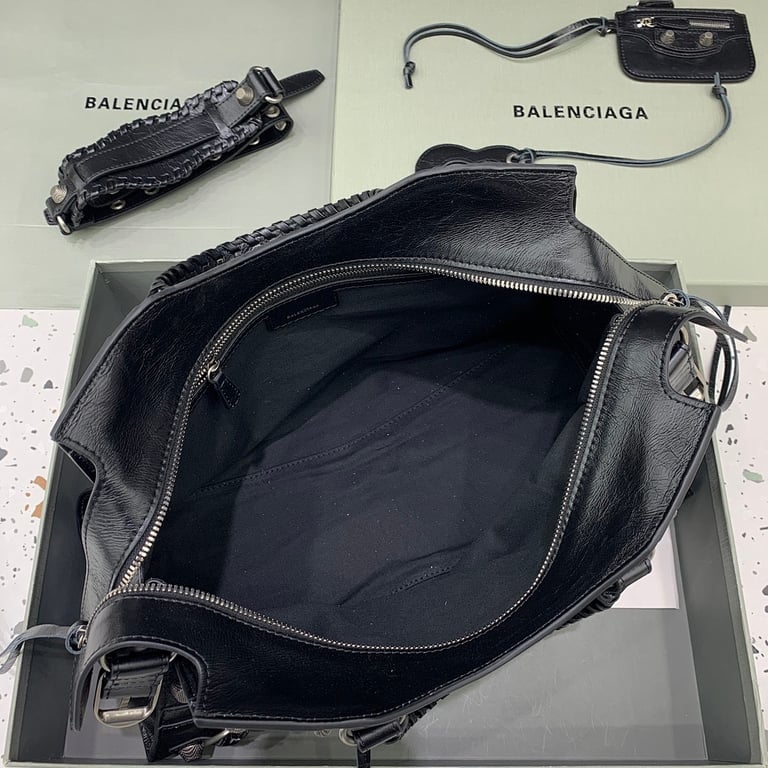 Balenciaga Neo Cagole Large Bag Black Silver - 4