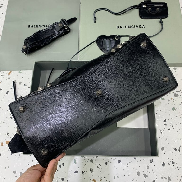 Balenciaga Neo Cagole Large Bag Black Silver - 6