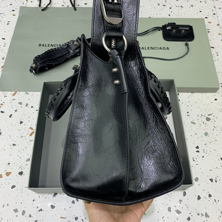 Balenciaga Neo Cagole Large Bag Black Silver - 7