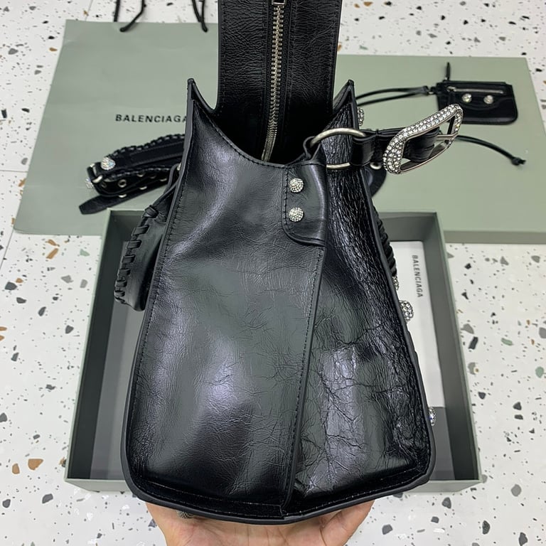 Balenciaga Neo Cagole Large Bag Black with Crystals - 7