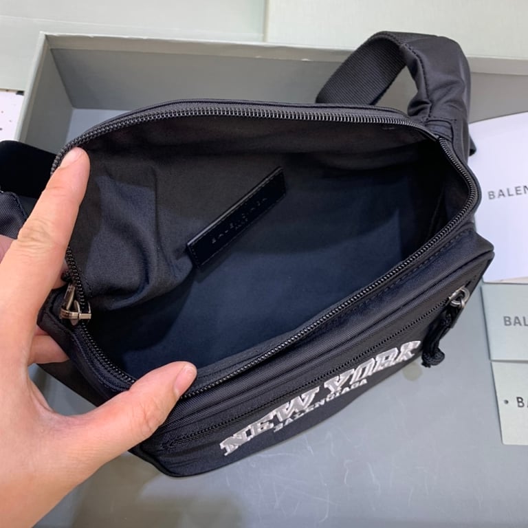 Balenciaga New York Canvas Belt Bag Black - 3