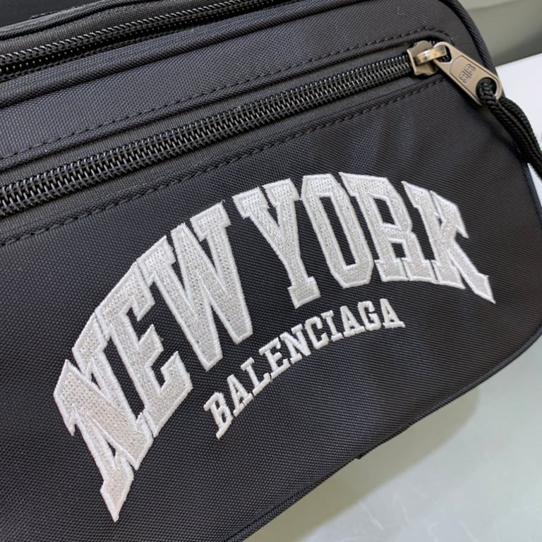 Balenciaga New York Canvas Belt Bag Black - 5