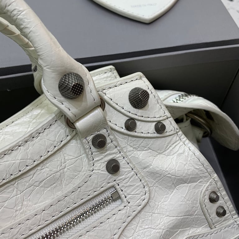 Balenciaga Neo Cagole XS White Silver Hardware - 5