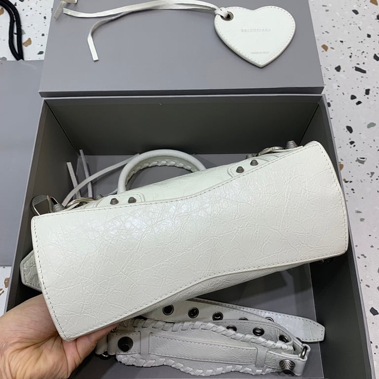 Balenciaga Neo Cagole XS White Silver Hardware - 6