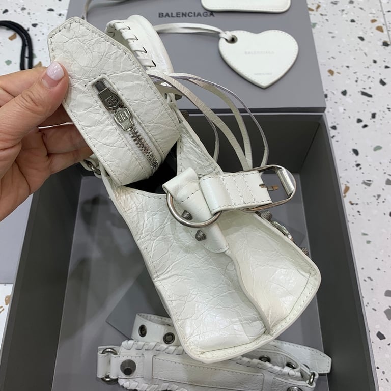 Balenciaga Neo Cagole XS White Silver Hardware - 7