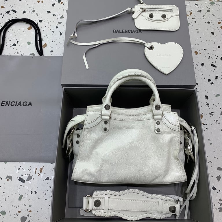 Balenciaga Neo Cagole XS White Silver Hardware - 8