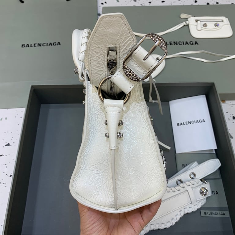Balenciaga Neo Cagole XS White Rhinestone - 7