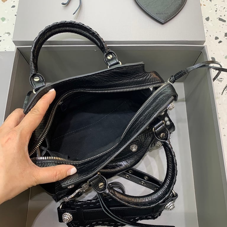 Balenciaga Neo Cagole XS Rhinestone Black - 4