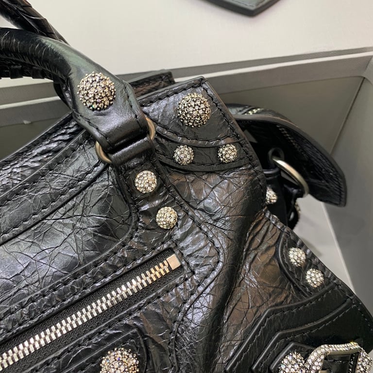 Balenciaga Neo Cagole XS Rhinestone Black - 5