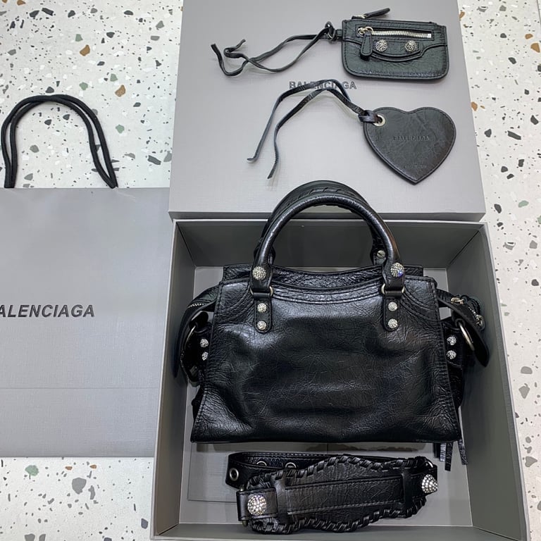 Balenciaga Neo Cagole XS Rhinestone Black - 8