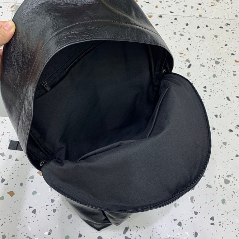 Balenciaga Explorer Leather Backpack Black - 3