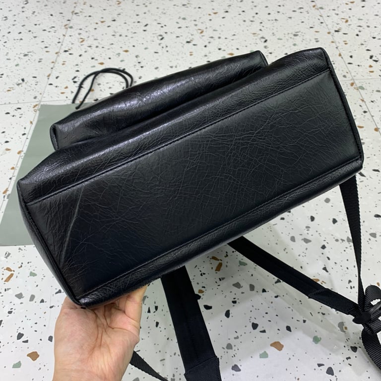 Balenciaga Explorer Leather Backpack Black - 6
