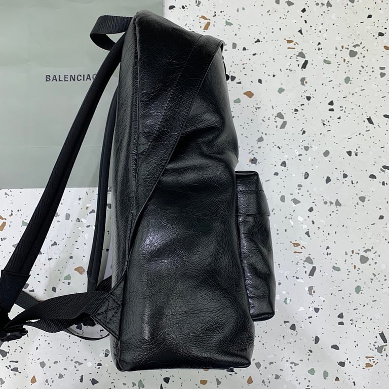 Balenciaga Explorer Leather Backpack Black - 7