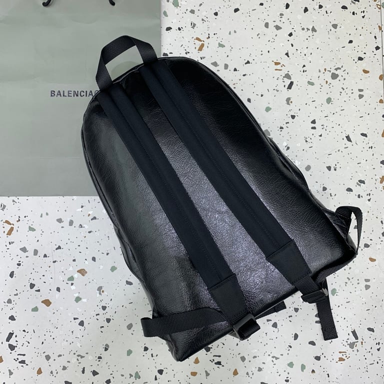 Balenciaga Explorer Leather Backpack Black - 8