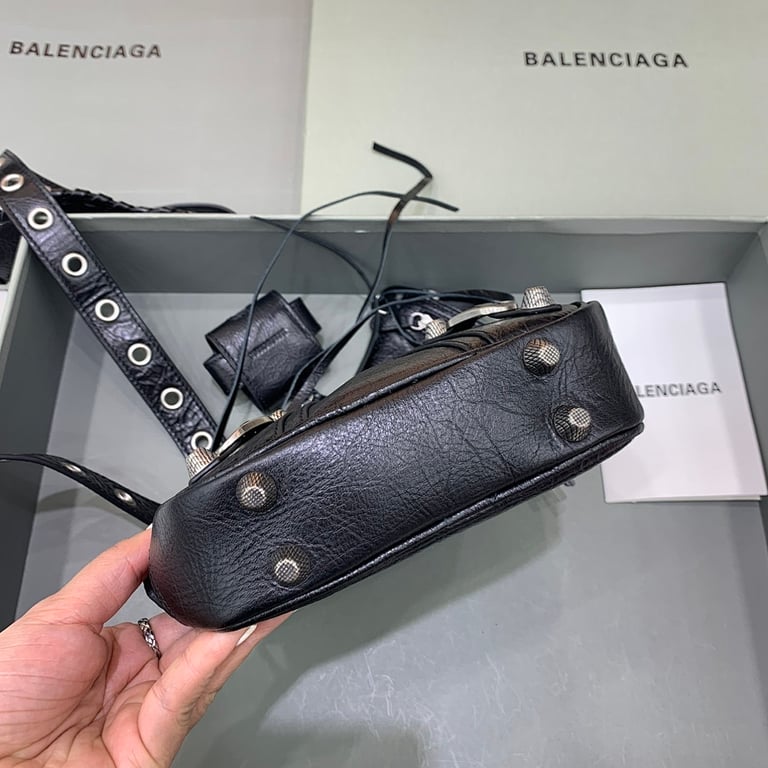 Balenciaga Le Cagole Vertical Crossbody Bag Black - 6